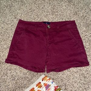 AE AMERICAN EAGLE SHORTIE STRETCH WOMENS JEAN SHORTS SIZE 4